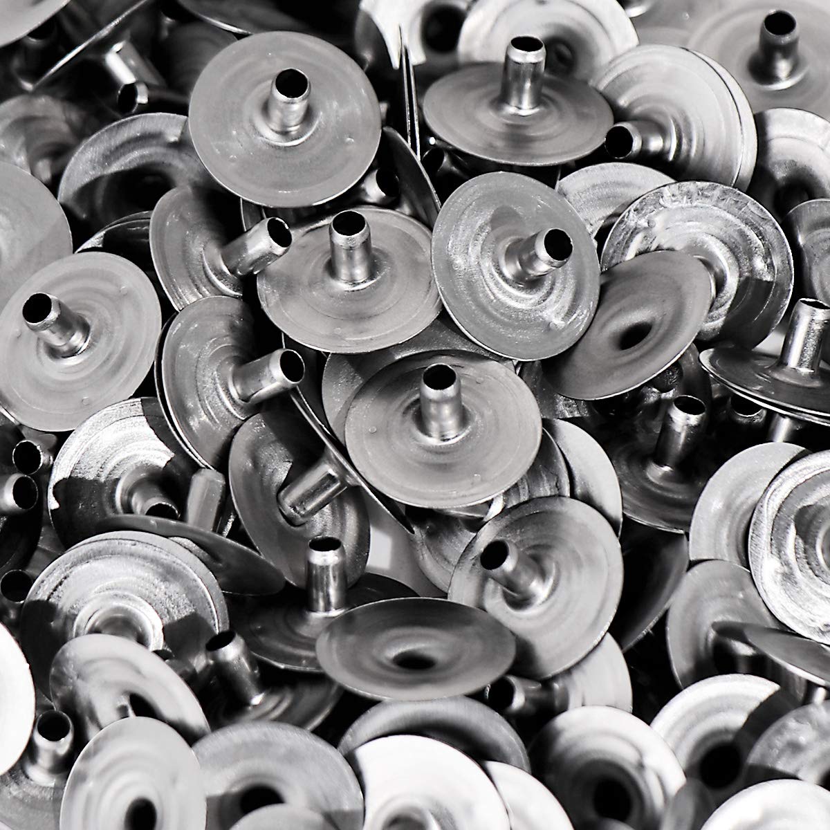 NKlaus 50 DOCHTFUÃŸ Ã˜ 2,5mm tealight Wick Metal Foot Candle Candle Wick Stand Plate Candle Wax for Fiberglass Wick Cotton Wick to 2,5mm H: 6,4mm 4172