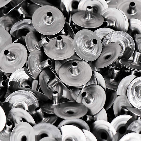 NKlaus 50 DOCHTFUÃŸ Ã˜ 2,5mm tealight Wick Metal Foot Candle Candle Wick Stand Plate Candle Wax for Fiberglass Wick Cotton Wick to 2,5mm H: 6,4mm 4172