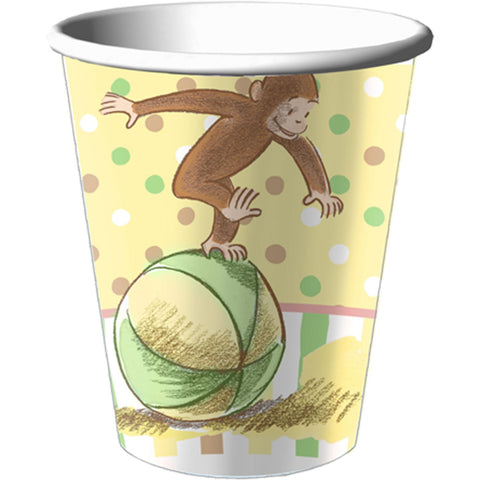 Curious George Baby Party Supplies 9oz Hot Cold Drink Cups - 8 Each by Hallmark