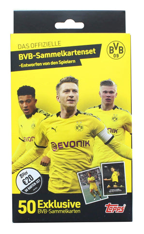 Topps 2020 X BVB Borussia Dortmund Team Box Set (50 Cards) - Includes Superstars Erling Haaland, Giovanni Reyna & Jadon Sancho