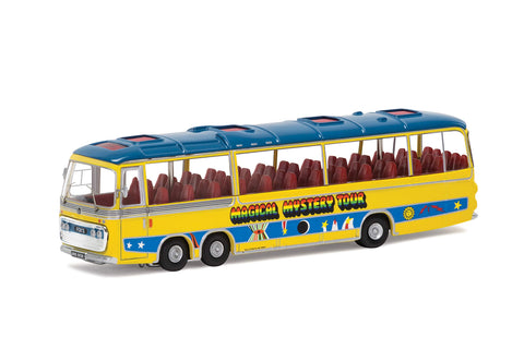 Corgi Diecast Model Cars - CC42419 The Beatles - Magical Mystery Tour Bus - 1:76 Pre-Built Model Vehicles Toy, Classic Metal Die Cast Collectible, Auto Toys Models for Adults - Yellow