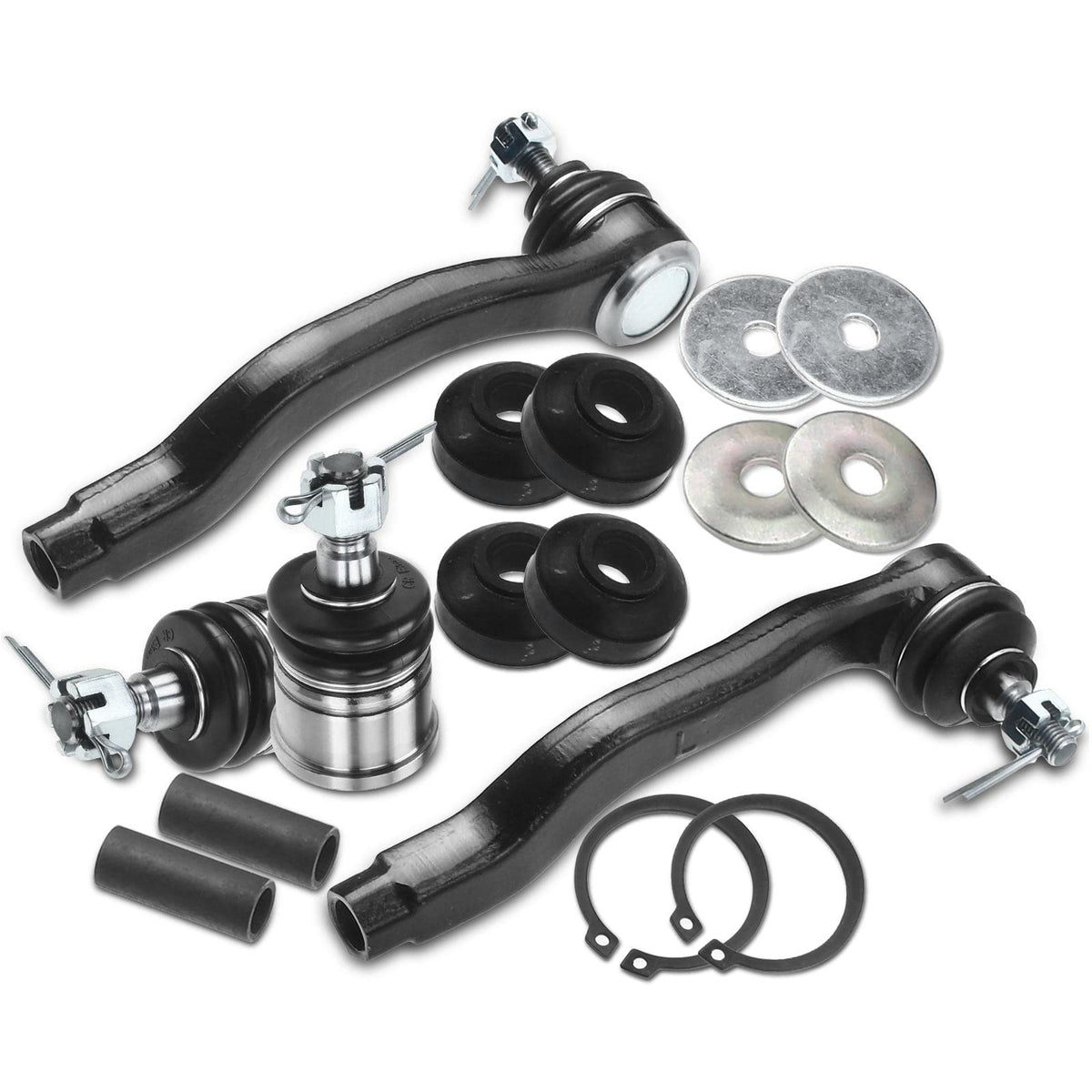 A-Premium Set of 6, Front Lower Ball Joint, Outer Tie Rod End, Upper Strut Mount, Compatible with Honda Civic 1988-1991, CRX 1988-1991, Acura Integra 1990-1993