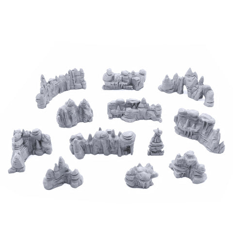 EnderToys Low Grotto Walls - DND Terrain, 28mm Miniature Wargaming, Tabletop RPGs, Wargame Scenery