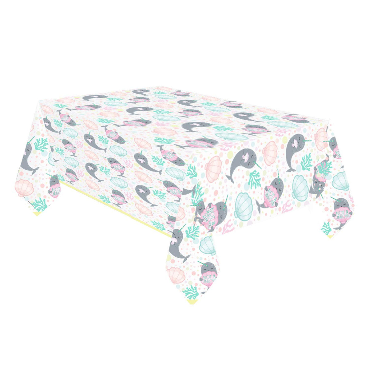 amscan 9904595 Narwhal Plastic Tablecovers 1.8m x 1.2m-1 Pc