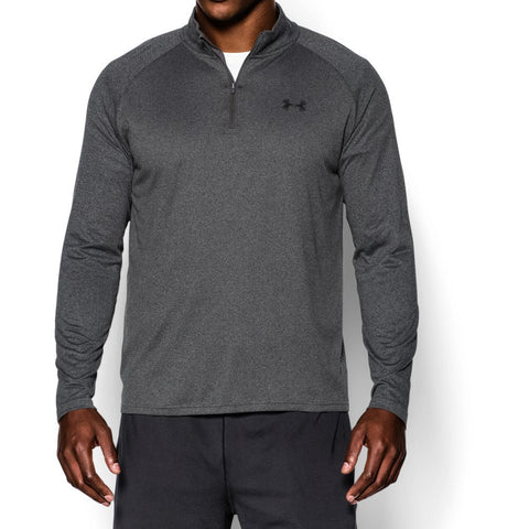 Under Armour Tech 1/4 Zip Men's Long-Sleeve Shirt, Carbon Heather / Black (090), X-Large