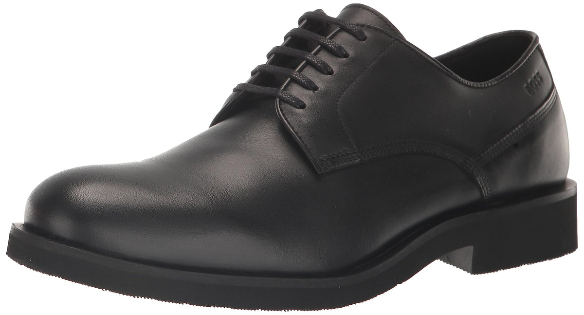 BOSS Smooth Leather Derby Dress Shoe Black Oil