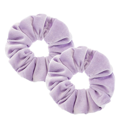 2 Pcs Large Size Light Purple Scrunchies for Women Hair Elastic Bands