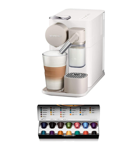 De'Longhi 0132193272 Lattissima One EN500.W Single Serve Coffee Machine, 18/10 Steel, 1400 W, 1 Liter, White