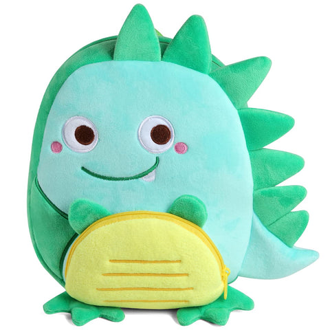 VASCHY Toddler Backpack, Cartoon Animal Childrens Backpack Plush Mini School Bags for 2-4 Years Baby Kids Boys, Gift for Kindergarten Kids Toddler, Cute Dinosaur