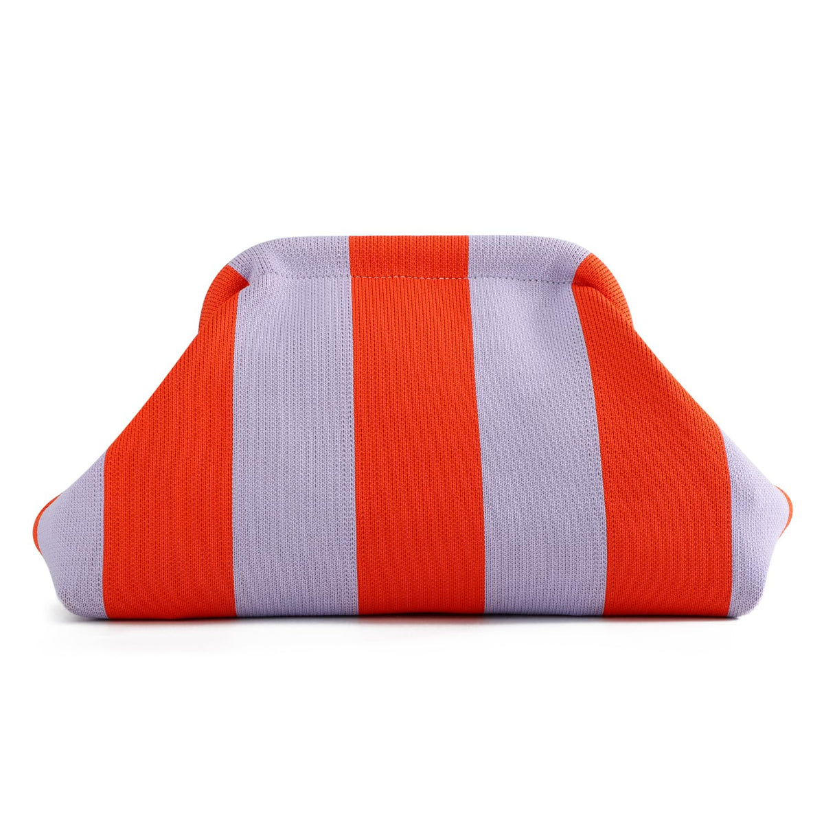 Ynport Woven Clutch Purses for Women Casual Crochet Dumpling Handbags Small Cloud Purse Summer Beach Bag, Orange & Purple, One Size