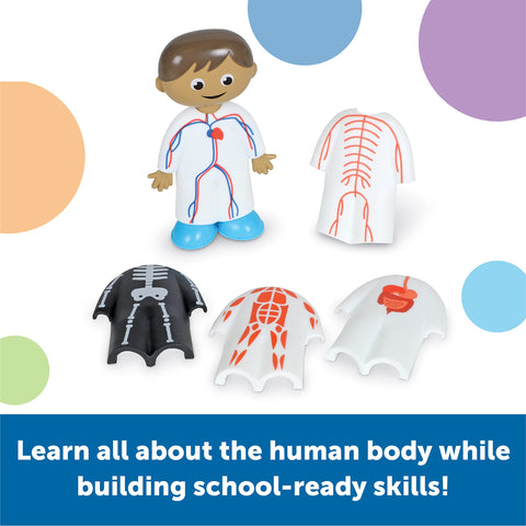 Learning Resources Skill Builders! Human Body Activity Set,17 Pieces, Ages 4+, Preschool Learning Activities, Preschool Science, Preschool Activity Book,Human Body Parts for Kids