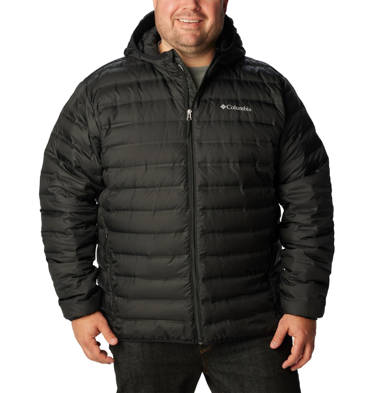 Columbia Men's Lake 22 Down Hooded Jacket, Black, X-Large