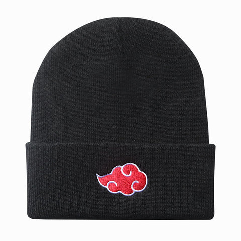 Bonamana Anime Naruto Knitted Hat Winter Beanie Hats Slouch Hat Embroidery Akatsuki Soft Knitted Hat Ski Hat for Kids Boys Girls Teenagers Hat Konan (Red)