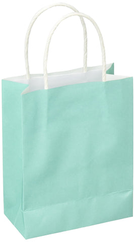 Amscan Robins Egg BlueKraft Paper Party Favor Bags - 5" (Pack of 24) - Perfect for Color-Themed Events & Giveaways
