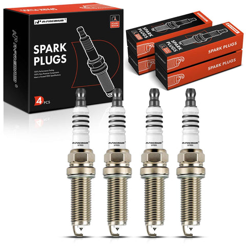 A-Premium Double Iridium Spark Plugs Compatible with Nissan Murano 2016, Pathfinder 2014-2015, Juke 2011-2017 & Infiniti QX60, 1.6L 2.5L, Pack of 4