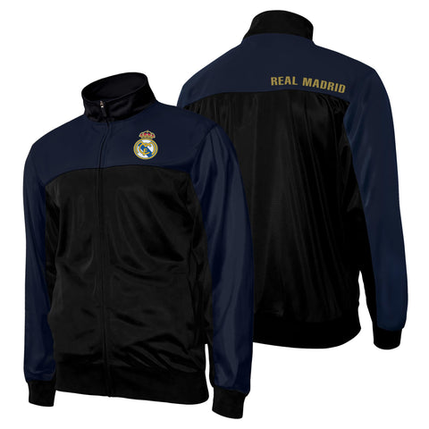 Icon Sports Unisex's Poly Track Jacket, Real Madrid | Black, M