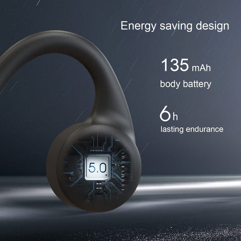 Open Ear Headphones, IPX8 Waterproof X5 5.0 Sports Wireless Earphones Professional for Hiking for Cycling