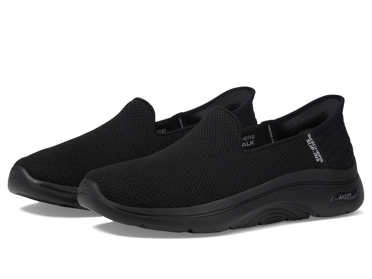 Skechers Women's Go Walk Arch Fit 2.0 Delara Hands Free Slip-Ins Sneaker, Black, 8.5 Wide