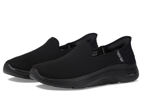 Skechers Women's Go Walk Arch Fit 2.0 Delara Hands Free Slip-Ins Sneaker, Black, 8.5 Wide