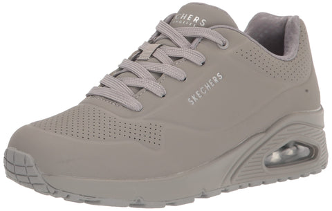 Skechers Women's Sneaker, Gray Durabuck Mesh, 12