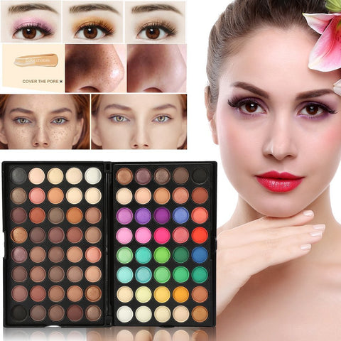 ZJchao Warm Eyeshadow Palette Eyeshadow Palette, 80Colors Eye Make Up Professional Eye Shadow Pearl Matte Eyeshadow Palette Cosmetic Makeup Set