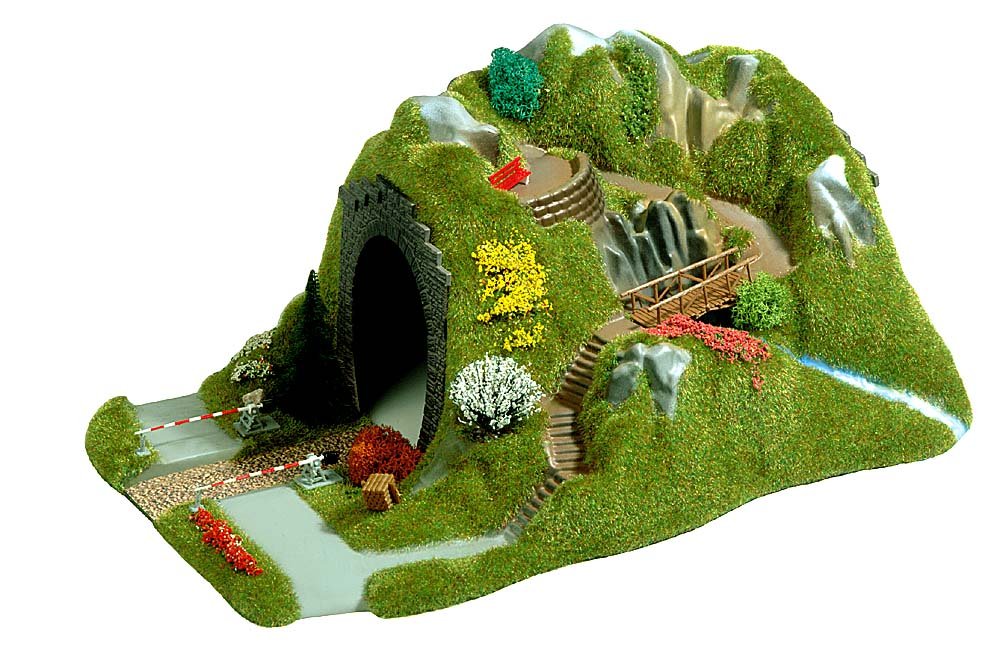 Busch 3018 Tunnel with RR Crossing HO Scenery Scale Model Scenery