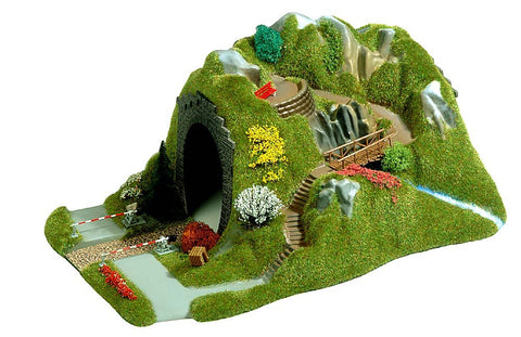 Busch 3018 Tunnel with RR Crossing HO Scenery Scale Model Scenery