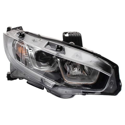 TRQ Right Headlight Assembly Passenger Side Compatible with 2016-2020 Honda Civic HO2503173