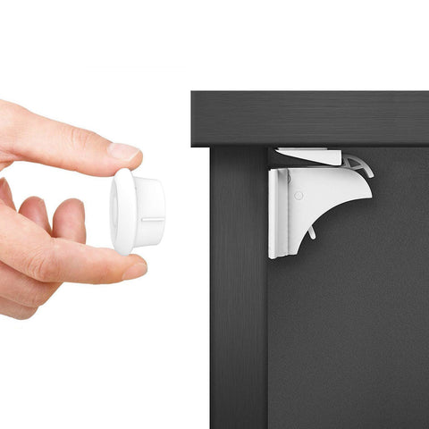 Dokon Child Safety Magnetic Cupboard Locks (10 Locks + 2 Keys), No Tools Or Screws Needed, Baby Safety Locks for Cabinets and Drawers