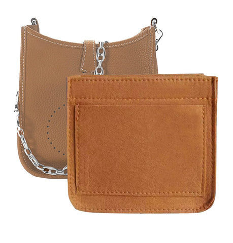 Lckaey Felt Organizer-for Hermes Evelyne III tpm pm gm Bag Insert Mini 16 29 33 Bag Purse Organizer Y003 brown-S
