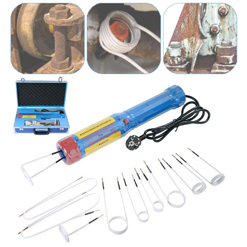 QJJML Magnetic Induction Heater Kit,Rusty Bolts Screw And Hot Assembly Steel Iron Parts Induction Remover,Handheld Mini Car Nut Induction Heater