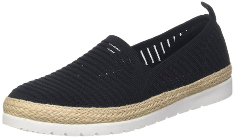 Skechers BOBS Women's 113245 Ballet Flat, Black, 6