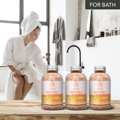 Bath Salt Set Joint & Muscle 3?600g - Bath Salt with Essential Oils Lavender & Sage & Rosemary - Sea Salt and Himalayan Salt - Natural Bath Salt - Good for Bath - Relaxation - Body Care