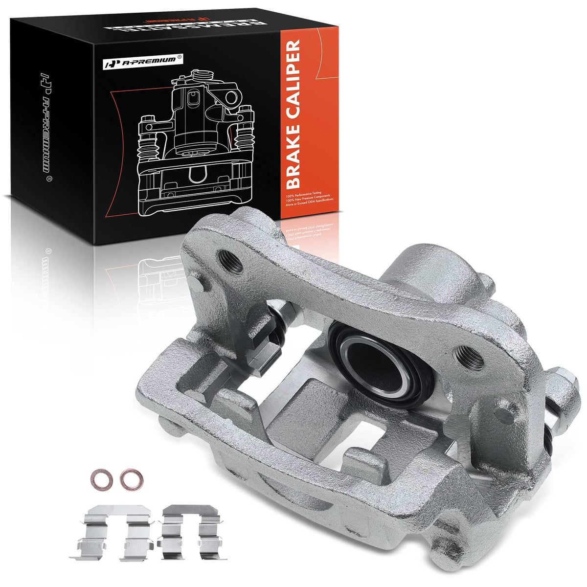 A-Premium Disc Brake Caliper Assembly with Bracket Compatible with Select Hyundai and Kia Models -Sonata 2015-2019, Optima 2016-2020 - Rear Left Driver Side