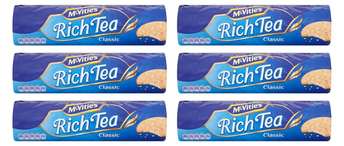 McVitie's Rich Tea Biscuits 300g - (Pack of 6) Best of British Cookies - Mcvities Biscuit Packed By Zuvo