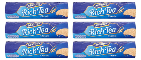 McVitie's Rich Tea Biscuits 300g - (Pack of 6) Best of British Cookies - Mcvities Biscuit Packed By Zuvo