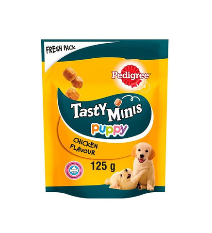 Pedigree Tasty Minis Puppy Chicken Flavour Treats 125g Bundle (2 Pack)