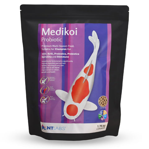 NT Labs Medikoi Probiotic Multi-Season, Complete Feed For All Pond Fish, Ideal For All Year Round Feeding, Rich in Probiotic Bacteria, Maintains Immune System, Koi Fish Food (1.75 kg)