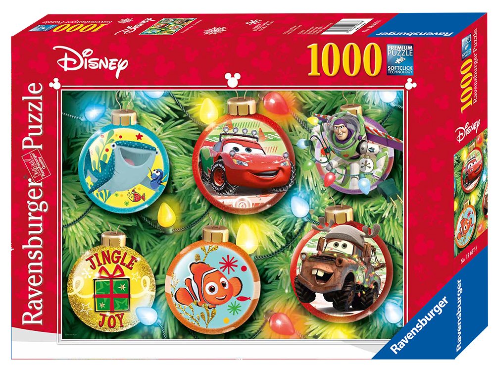 Ravensburger Disney Pixar Christmas 1000 Piece Jigsaw Puzzle for Adults - Every piece is unique, Softclick technology Means Pieces Fit Together Perfectly