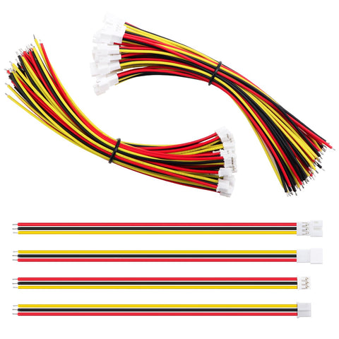 Lyeteung 20 Pairs Mini Micro JST-PH 2.0 Plug Connector, JST 3 Pin Micro Electrical Male and Female Connector Plug Wire Cable, with 150mm 22AWG Wire