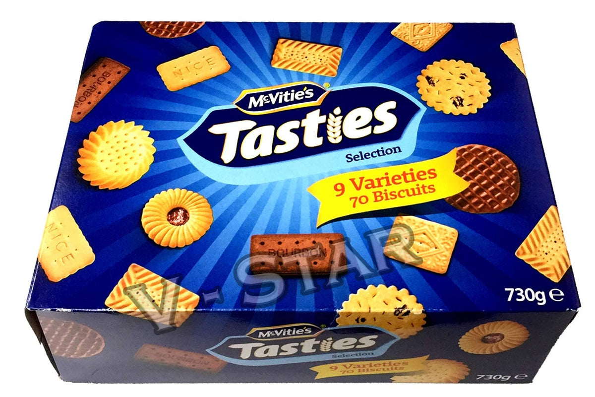 MCVITIES TASTIES Selection 730g - 9 Varieties 70 Biscuits Box
