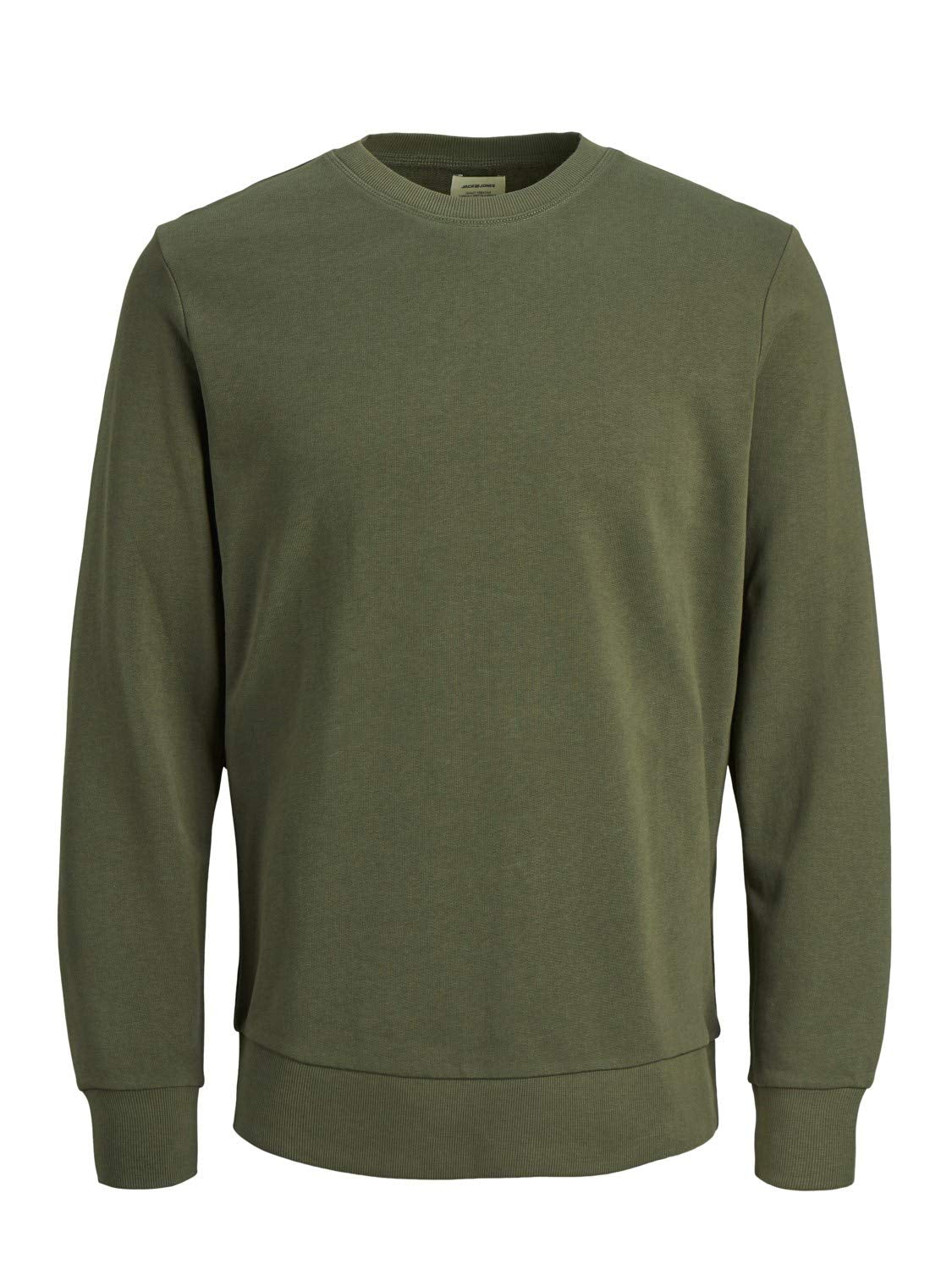 JACK & JONES Men's Jjeholmen Sweat Crew Neck Noos Jumper, Green (Olive Night Fit: Reg Fit), Small