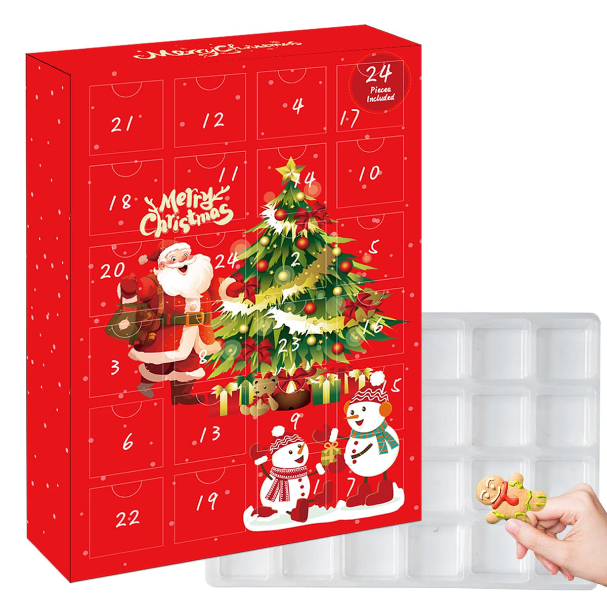 MORAINJAY Advent Calendar 2024 Empty Boxes,Advent Calendar DIY Kit,Chrismas Advent Calendar Fill Yourself,Fillable Advent Calendar Box,Make Your Own Advent Calendar for Chocolate,Small Toys,Gift Wrap