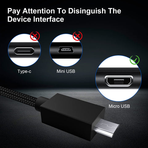 Aquelo Replacement G633 Audio Cable USB Charger Cord Compitable with G633 G933 G633S G933S Gaming Headsets, 6.5FT Black