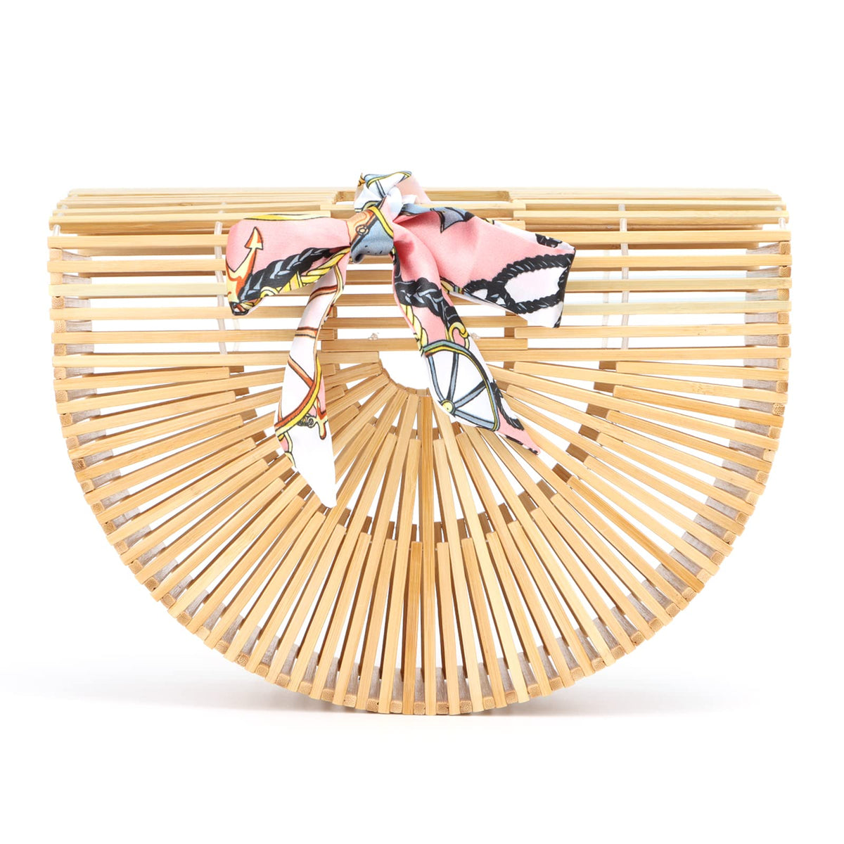 Emprier Vintage Bamboo Bags for women Handmade Straw Bags Summer Beach Purses Basket Handbags
