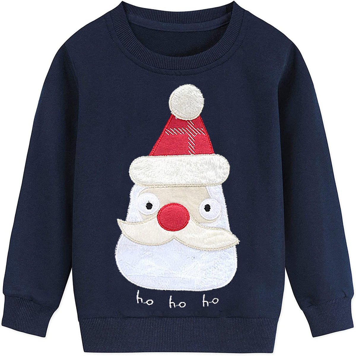 LXKA Boys Kids Christmas Xmas Jumper Sweatshirt Toddler Santa Claus Tops Baby Long Sleeve T-Shirts Crew Neck Cotton Casual Winter Clothes for 2-3 Years