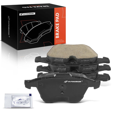 A-Premium Front Ceramic Disc Brake Pads Set Compatible with Jaguar XF 2010-2015, XJ 2011-2018, F-Type 2018-2021, XK 2012-2015, XKR 2007-2009, 4 Pcs