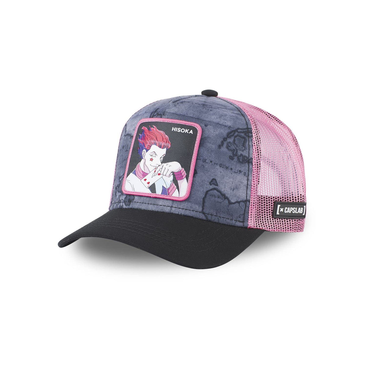 Capslab Hisoka Hunter X Hunter Gray Pink Trucker Cap - One-Size