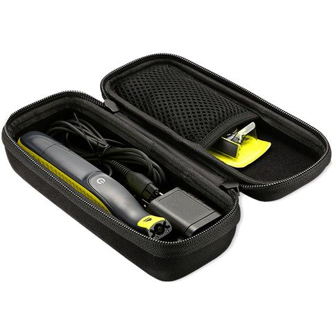 ProCase EVA Hard Case for Philips Norelco OneBlade Trimmer Shaver Case, Travel Storage Organizer Carrying Bag for Philips Norelco OneBlade, FFP, QP2520/90 QP2520/70, Fatherâ€™s Day Gift -Black