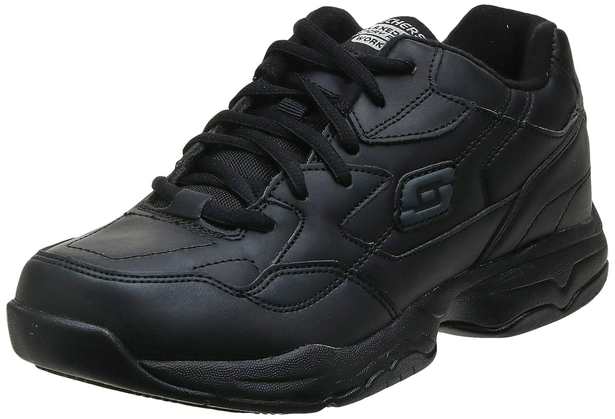 Skechers Women's Work Relaxed Fit: Felton - Albie SR Shoe, Black, 6 M US